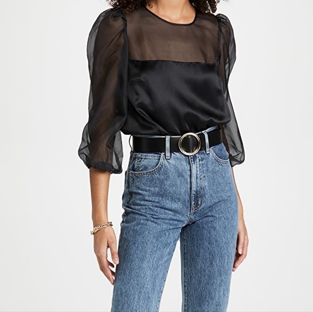 CAMI NYC Silk Penelope Bodysuit in Black size XS NWOT